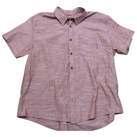 Eddie Bauer Other - Eddie Bauer Mens 2XL Lightweight Red Short Sleeve Button Up ripstop hiking shirt